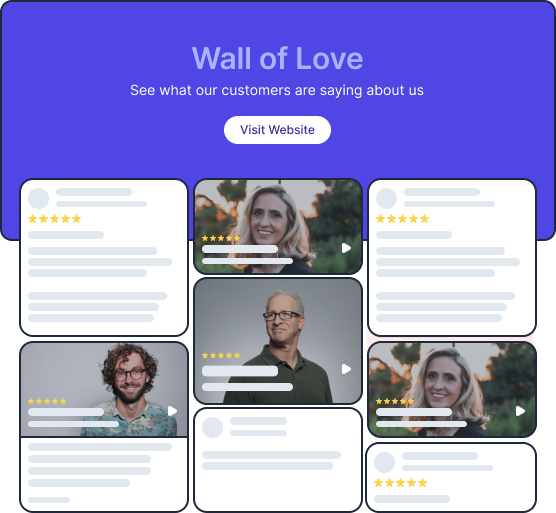 beautiful testimonial wall of love